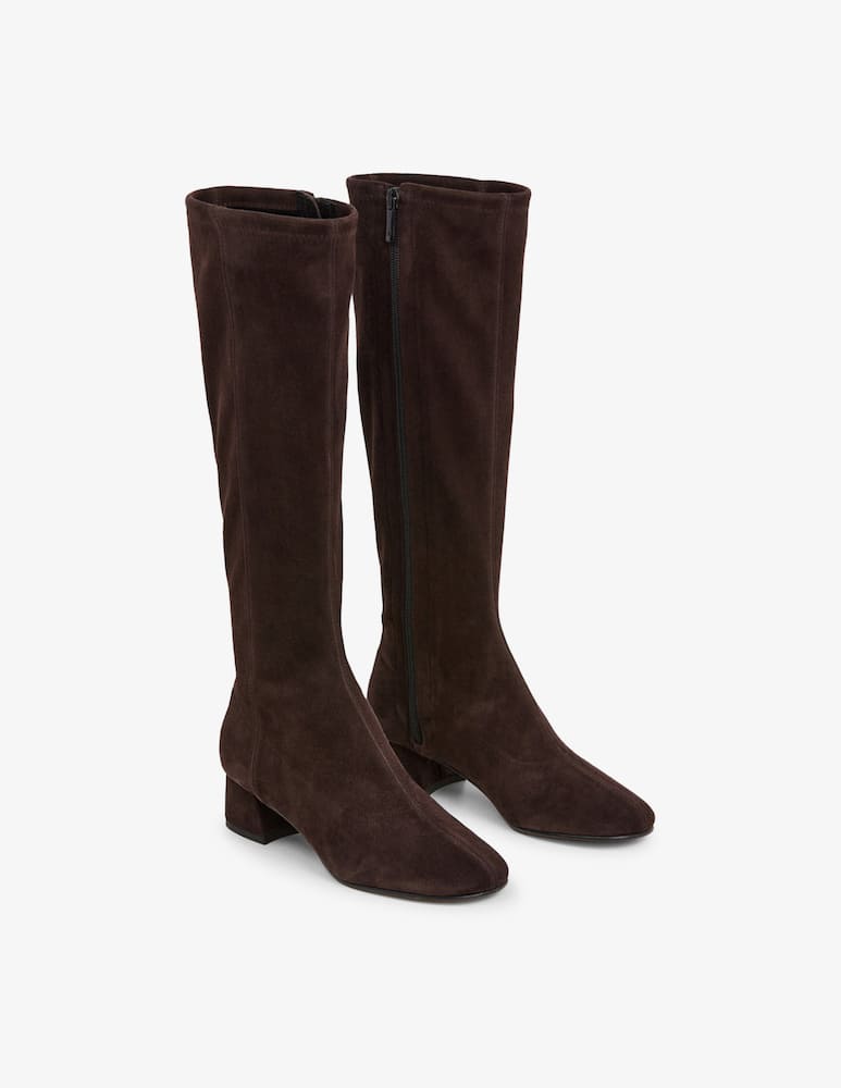 rinascente Flattered Stivali in camoscio con tacco largo Eden