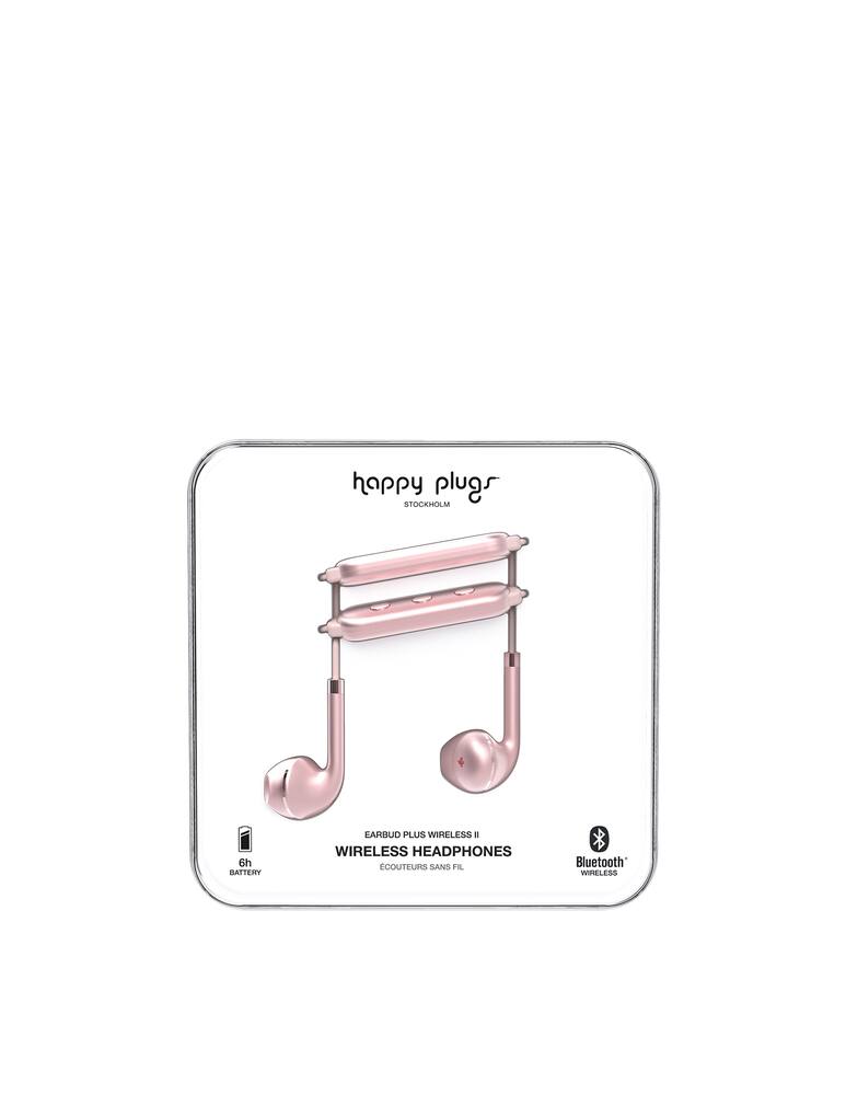 rinascente Happy Plugs Wireless II - Pink Gold headphones