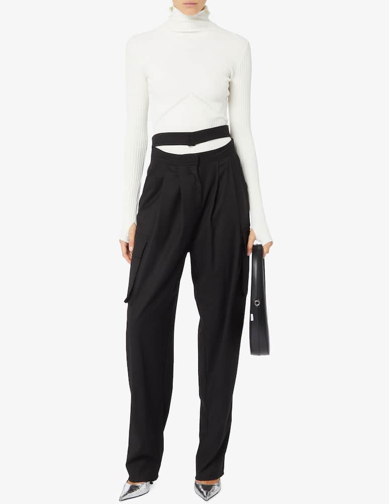 rinascente ANDREADAMO Ribbed knit hoodie