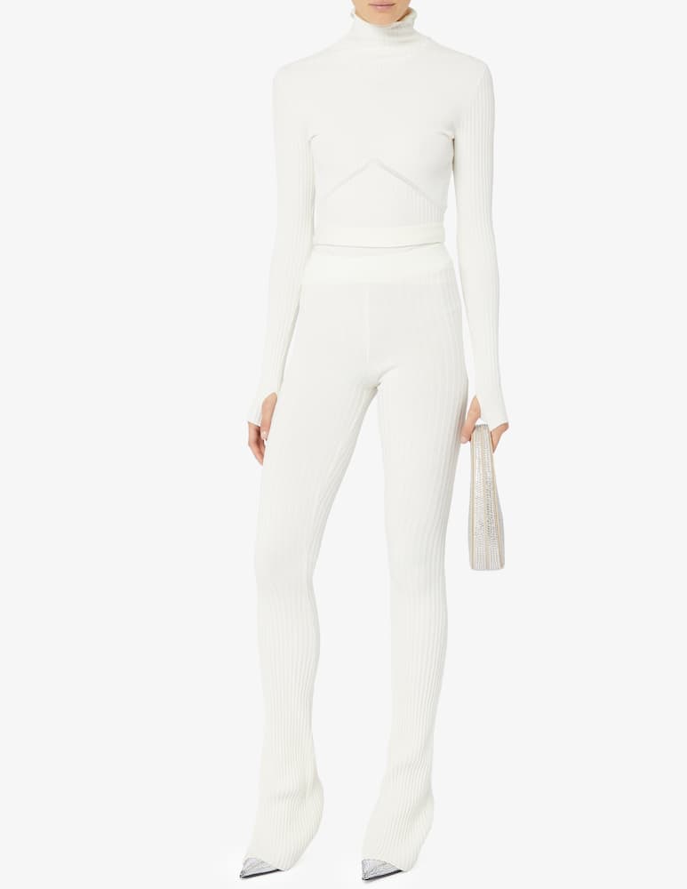 ANDREADAMO Pantaloni flare in maglia a costine - immagine 2 ANDREADAMO Pantaloni flare in maglia a costine - immagine 2
