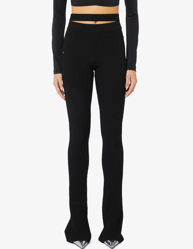 ANDREADAMO Pantaloni flare in maglia a costine - immagine 1 ANDREADAMO Pantaloni flare in maglia a costine - immagine 1