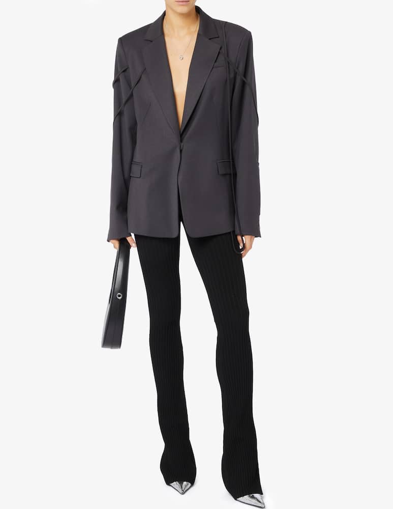 rinascente ANDREADAMO Pantaloni flare in maglia a costine