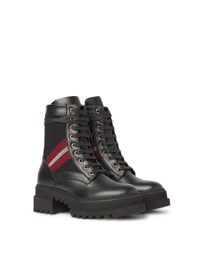 rinascente Bally Giois leather combat booties