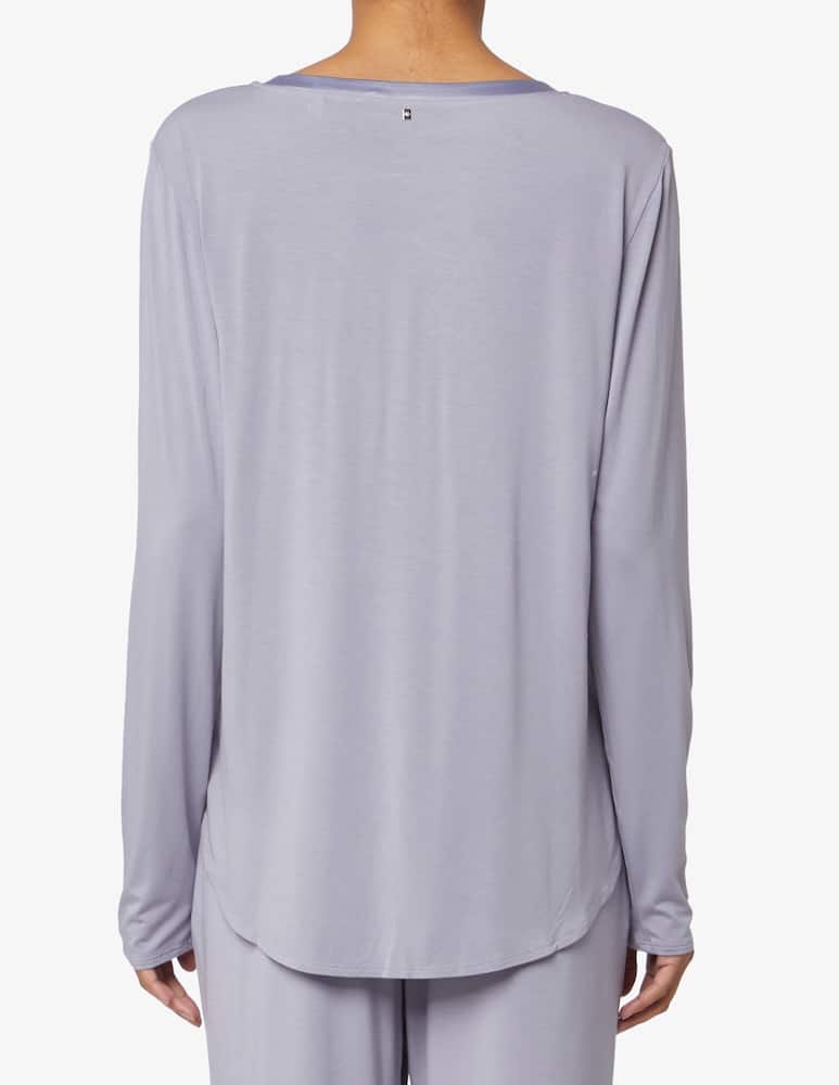 rinascente Triumph Pigiama top a manica lunga Climate Aloe - Azzurro