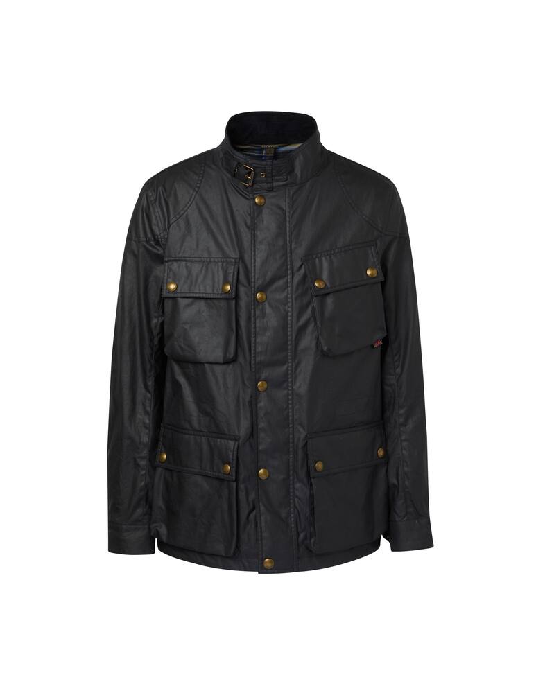 rinascente Belstaff Giacca in cotone cerato fieldmaster - blu