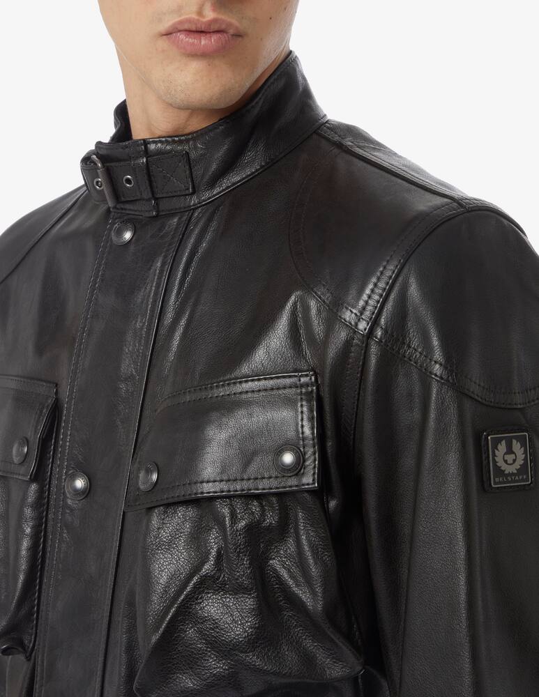 rinascente Belstaff Trialmaster panther leather jacket - Black