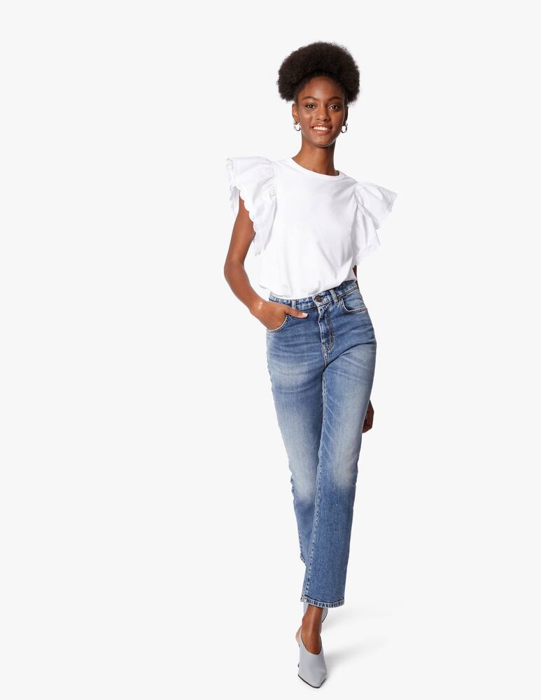 rinascente See By Chloé Top a maniche corte girocollo in cotone 