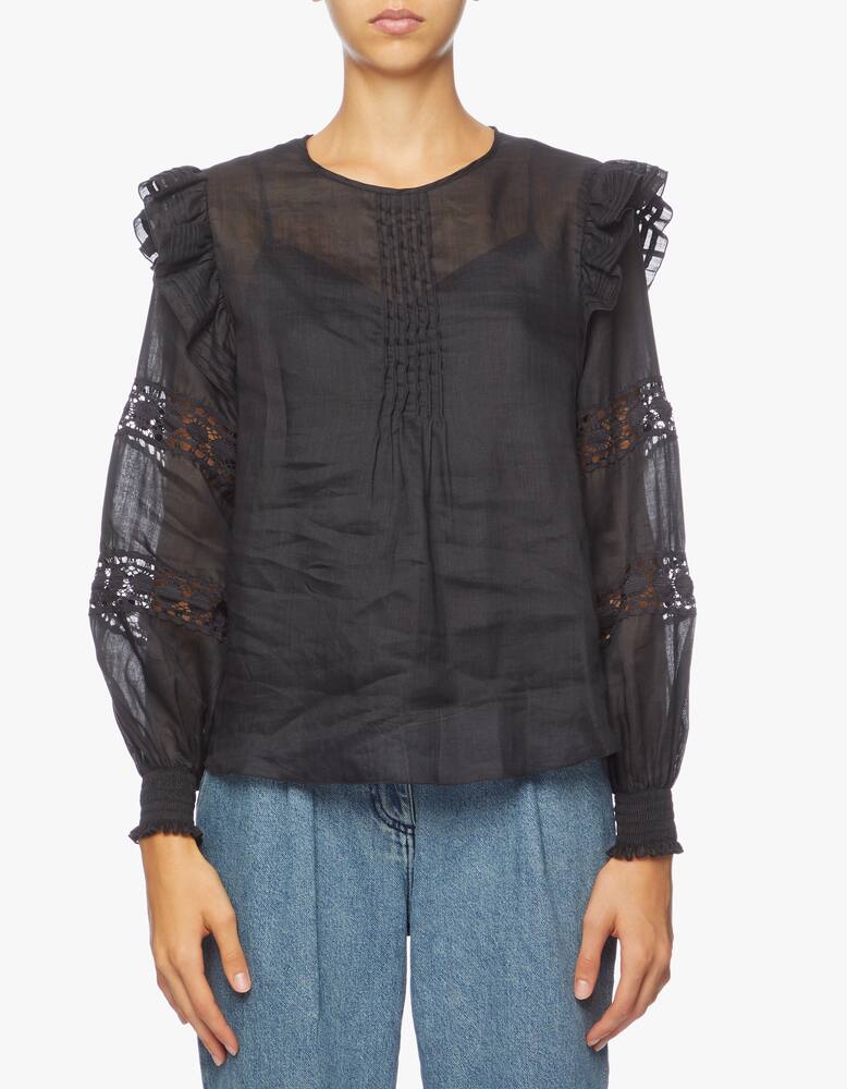 See By Chloé Blusa con volant e maniche traforate - immagine 4 See By Chloé Blusa con volant e maniche traforate - immagine 4