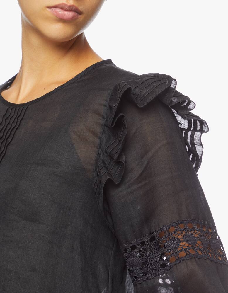 See By Chloé Blusa con volant e maniche traforate - immagine 5 See By Chloé Blusa con volant e maniche traforate - immagine 5