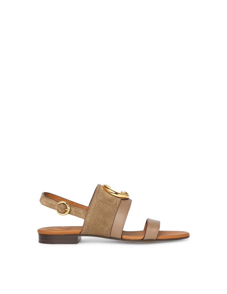 rinascente Chloé Sandali bassi in pelle con inserto metallico