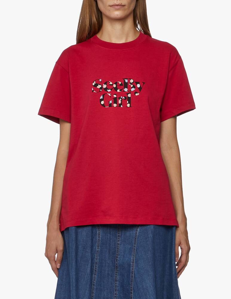 rinascente See By Chloé Logo flower t-shirt