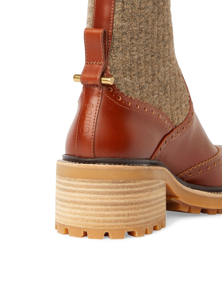 rinascente Chloé Franne sock ankle boots - brown