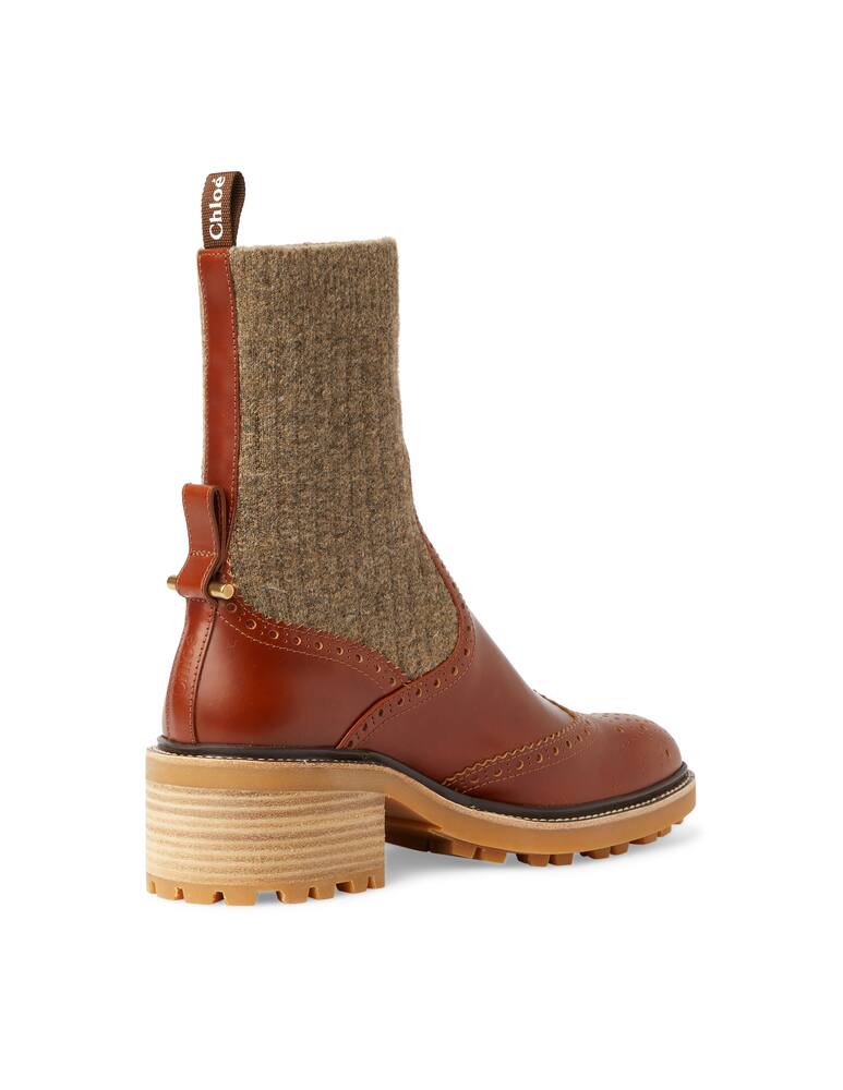 rinascente Chloé Franne sock ankle boots - brown