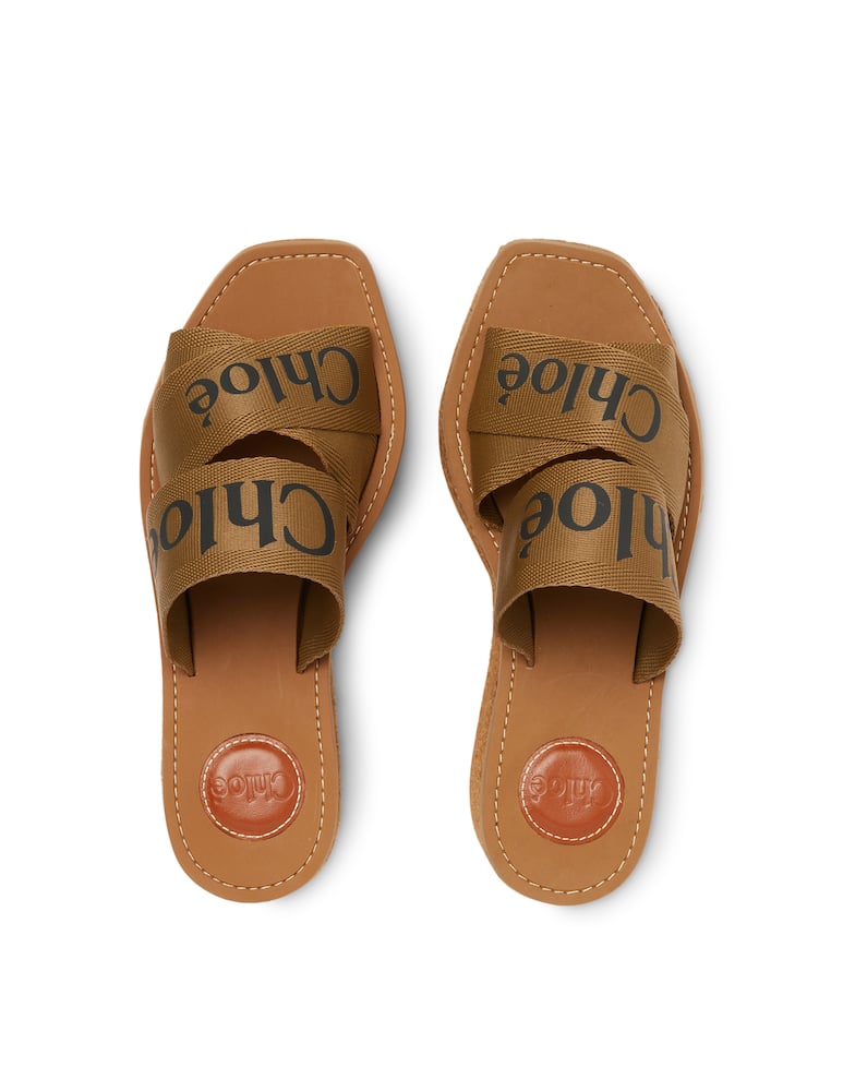 Chloé Ciabattine con zeppa in corda logo - marrone - immagine 3
