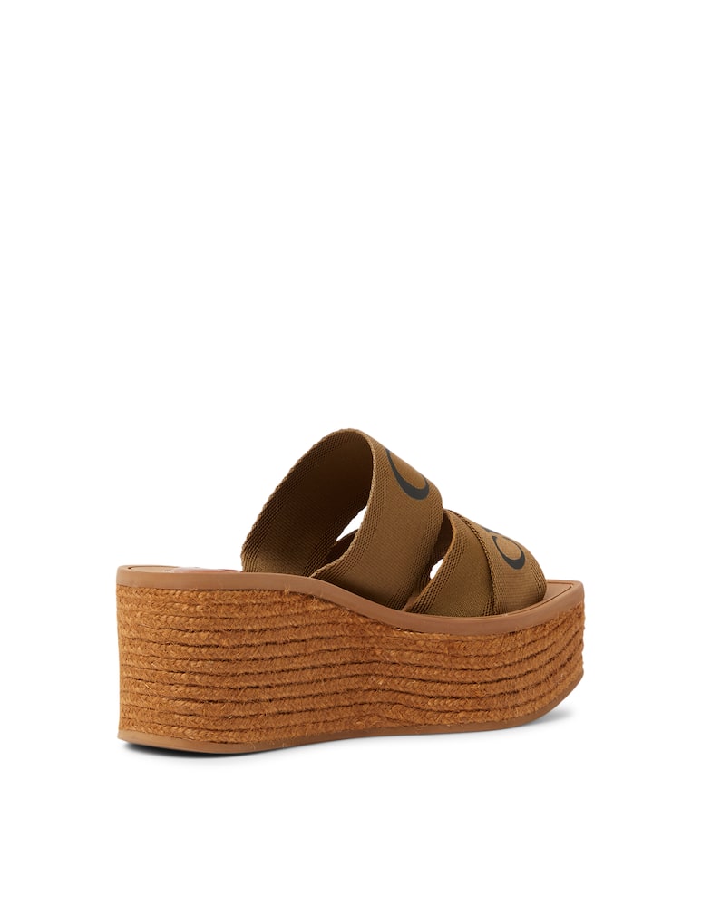 Chloé Ciabattine con zeppa in corda logo - marrone - immagine 4