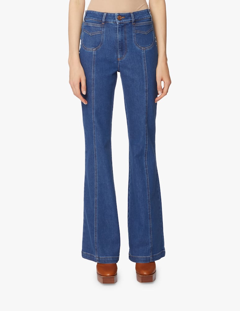 rinascente See By Chloé Jeans a zampa e vita alta 