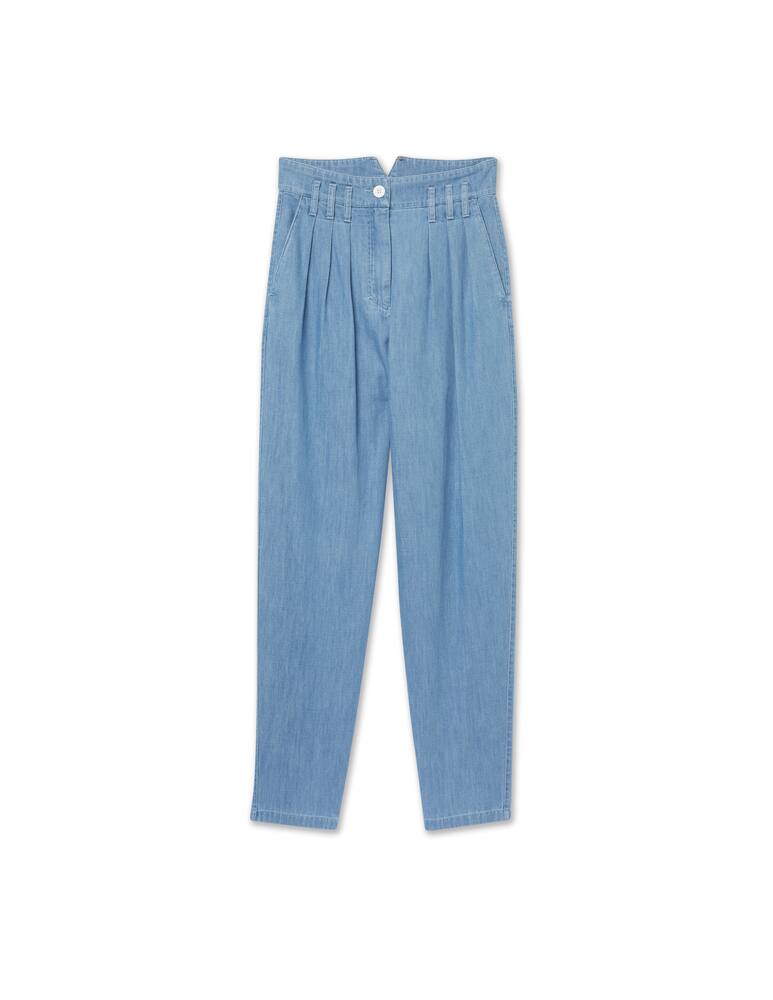 rinascente See By Chloé High rise denim carrot trousers - blue