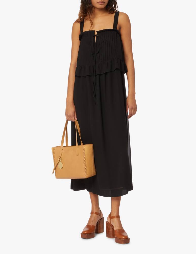 rinascente See By Chloé Maxi dress with tulle - black