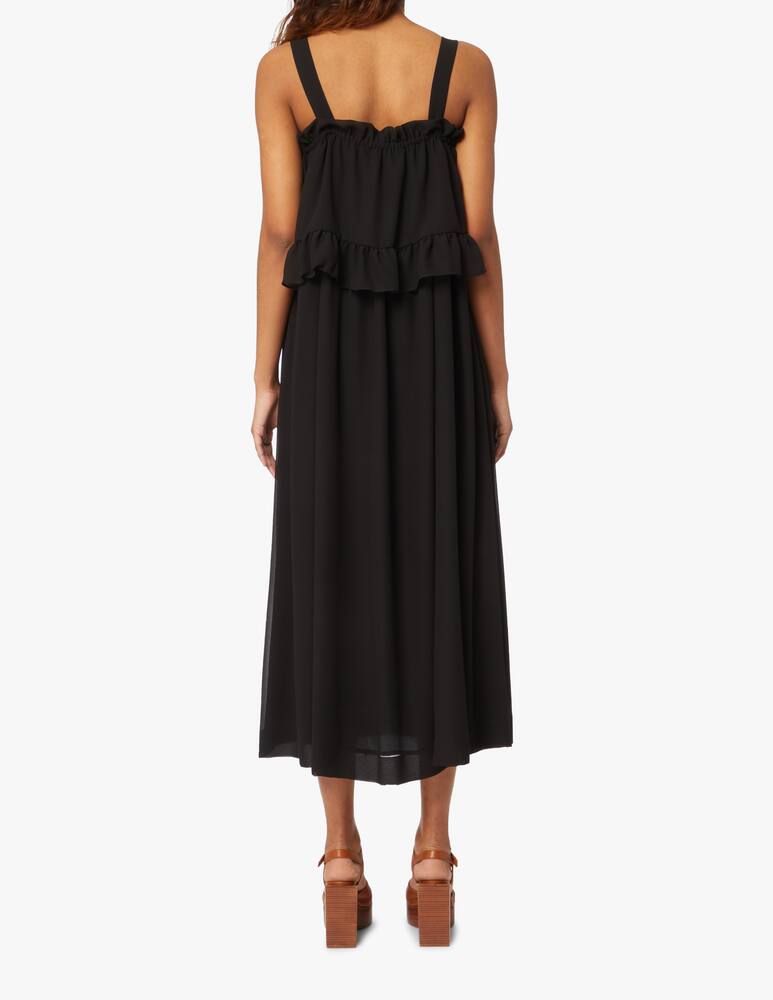 rinascente See By Chloé Maxi dress with tulle - black