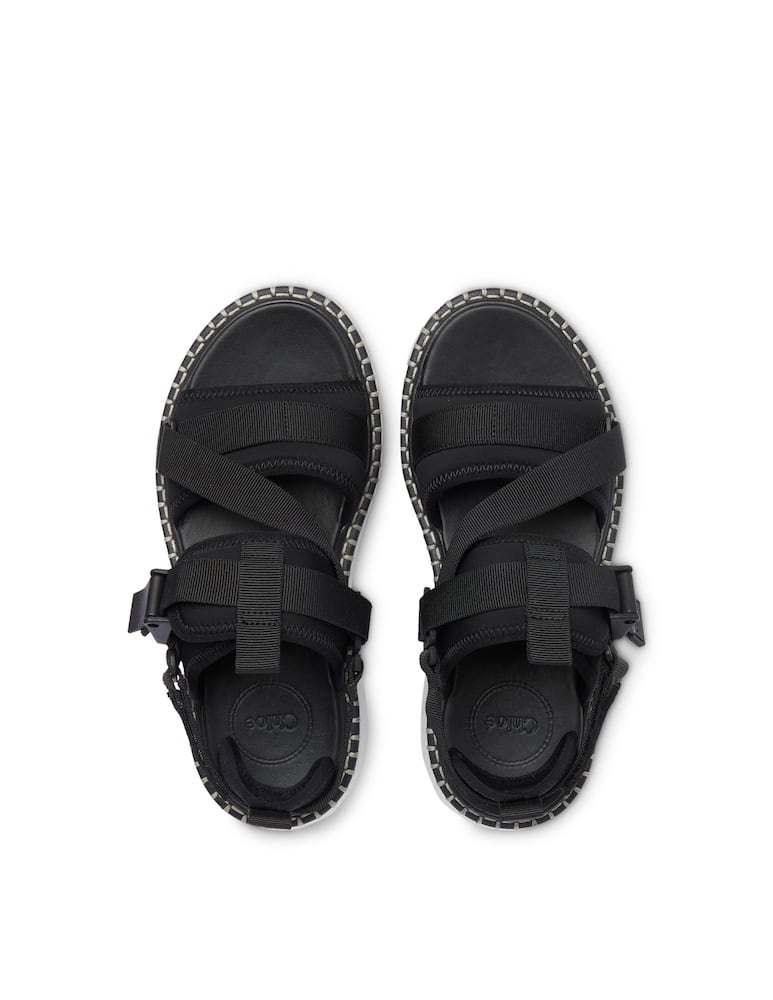 Chloé Lili flatform neoprene sandals - black - picture 3 Chloé Lili flatform neoprene sandals - black - picture 3