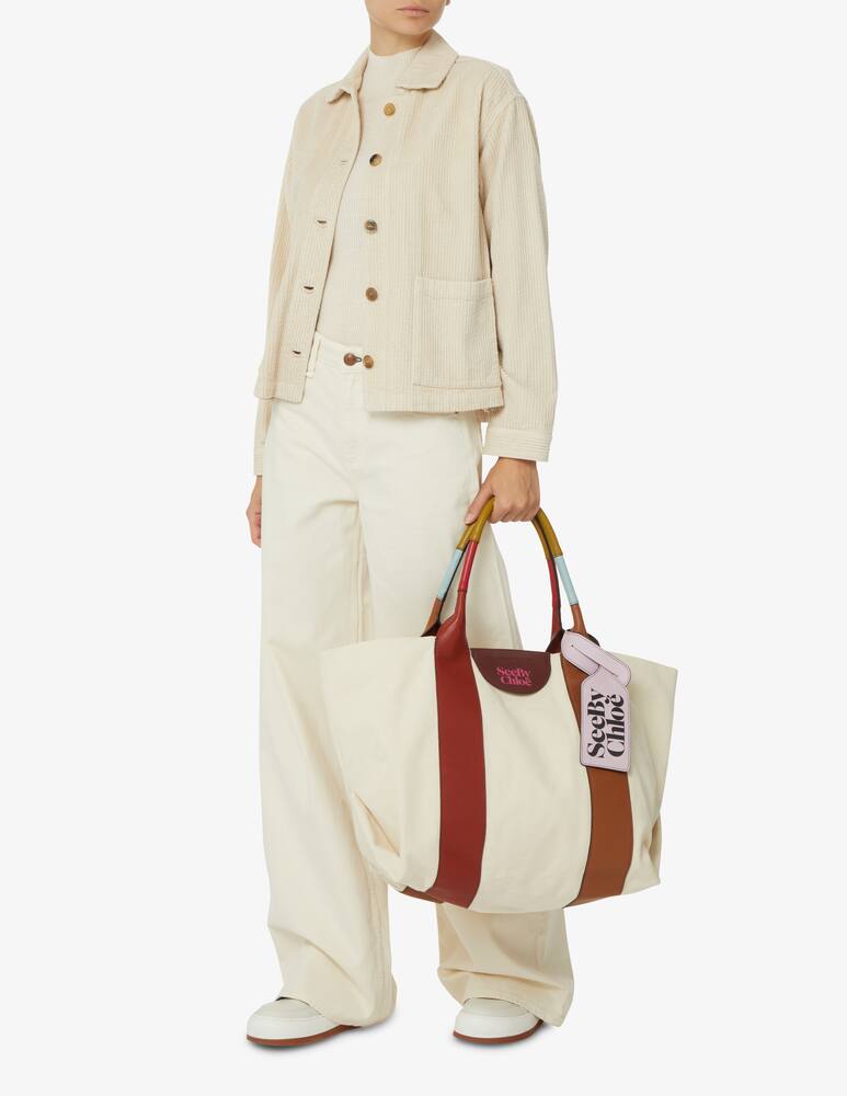 rinascente See By Chloé Borsa shopper in tela Laetizia - Beige