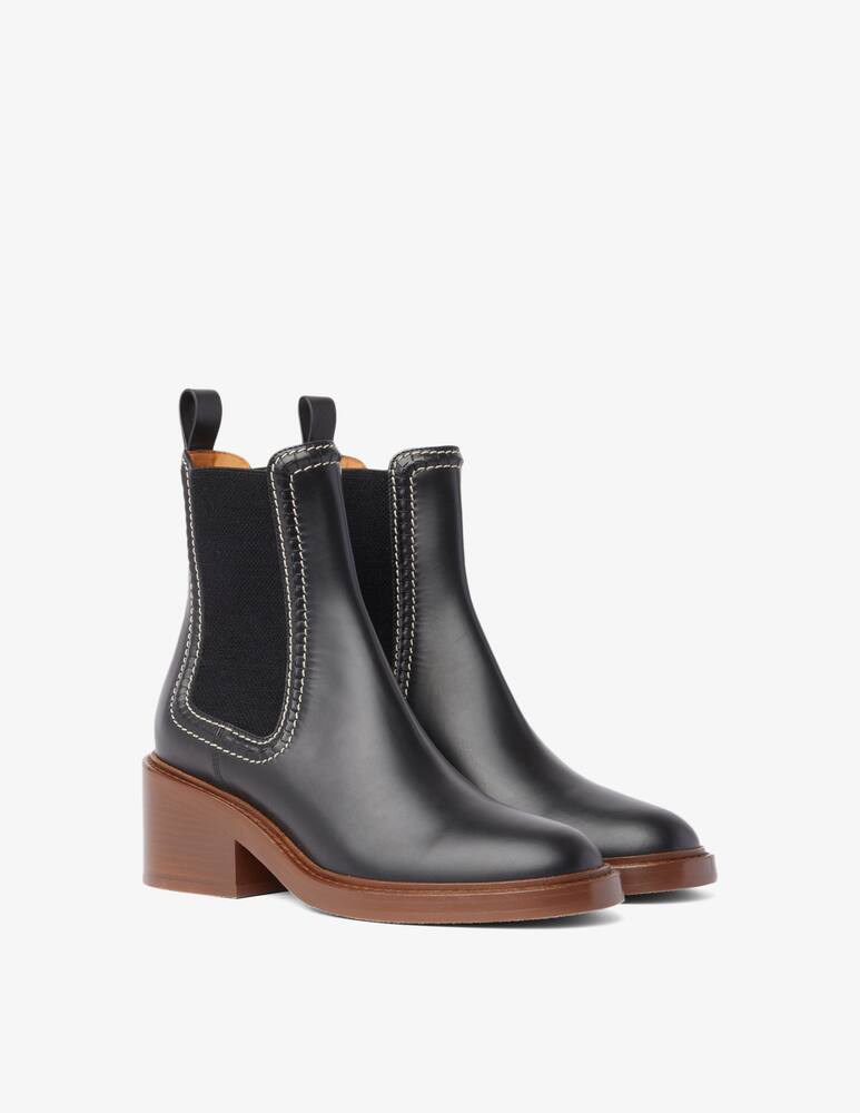 rinascente Chloé Mallo leather booties - Black