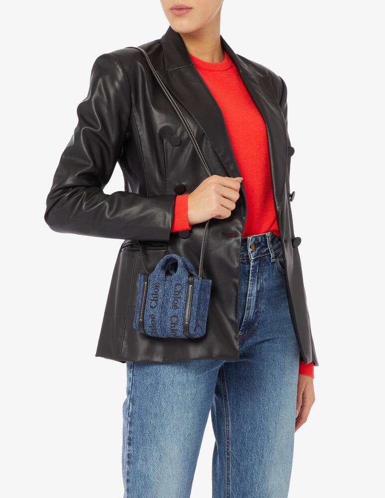 rinascente Chloé Woody denim mini bag