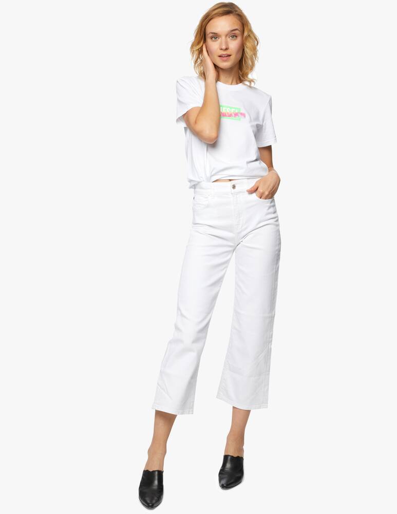 rinascente 7 For All Mankind Cropped Alexa pure white jeans