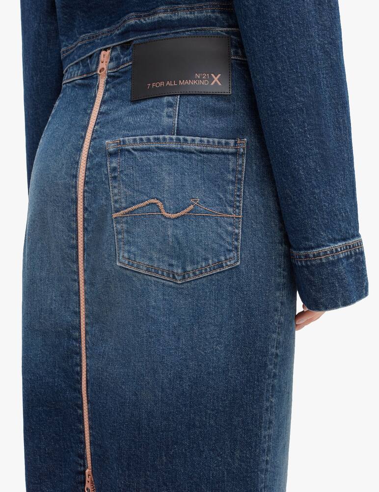 rinascente 7 For All Mankind Gonna midi N°21 x 7 For All Mankind - blu