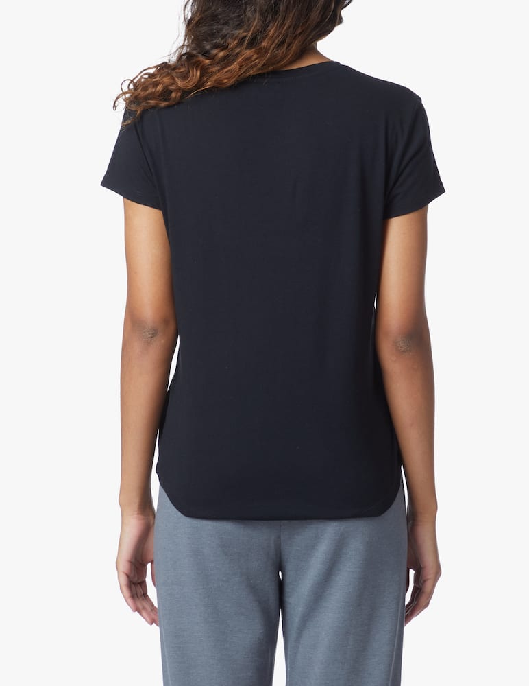 rinascente 7 For All Mankind Abbie coton blend crewneck t-shirt - black