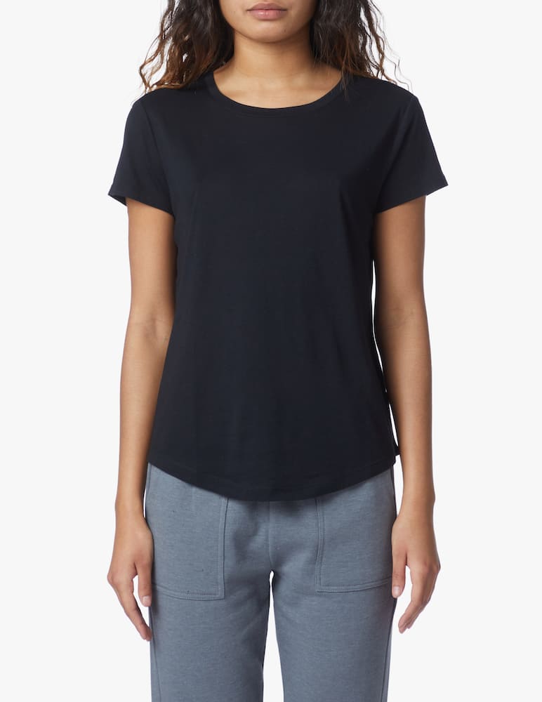 rinascente 7 For All Mankind Abbie coton blend crewneck t-shirt - black