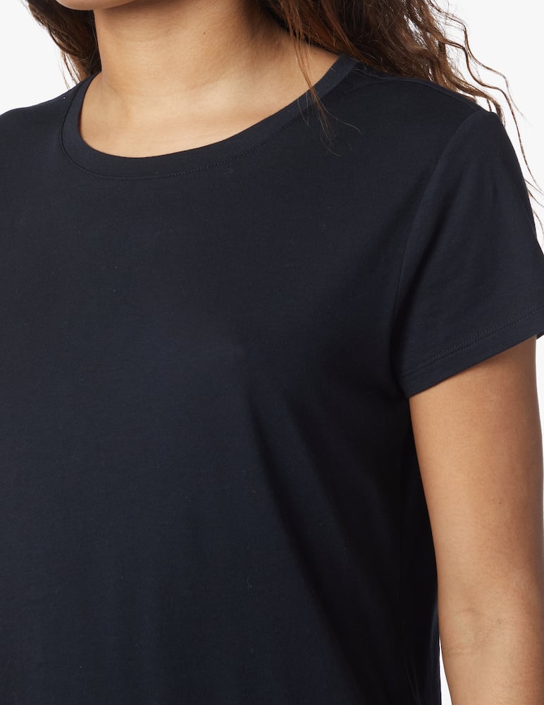 rinascente 7 For All Mankind Abbie coton blend crewneck t-shirt - black
