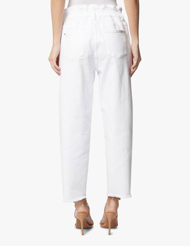 rinascente 7 For All Mankind Jeans a vita alta Ease Dylan - bianco