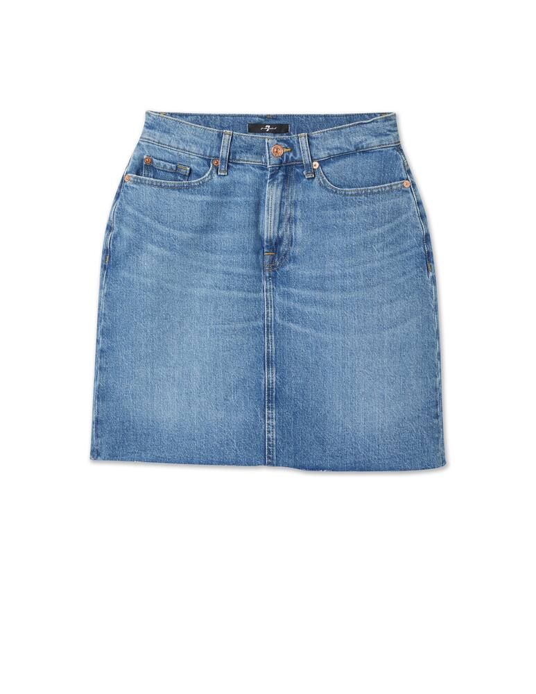 rinascente 7 For All Mankind Keira Vibe jeans mini skirt - light blue