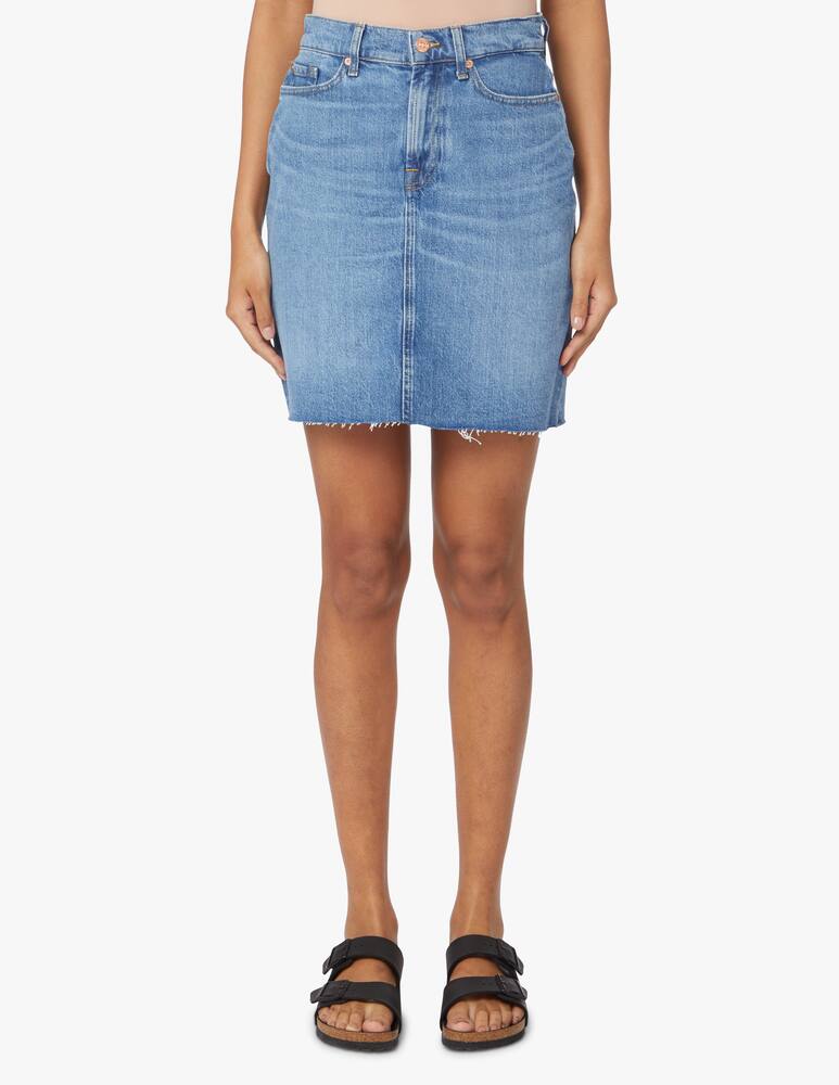 rinascente 7 For All Mankind Keira Vibe jeans mini skirt - light blue