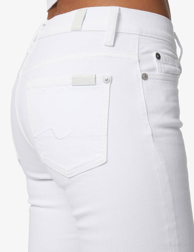 rinascente 7 For All Mankind Jeans a vita alta skinny crop - bianco