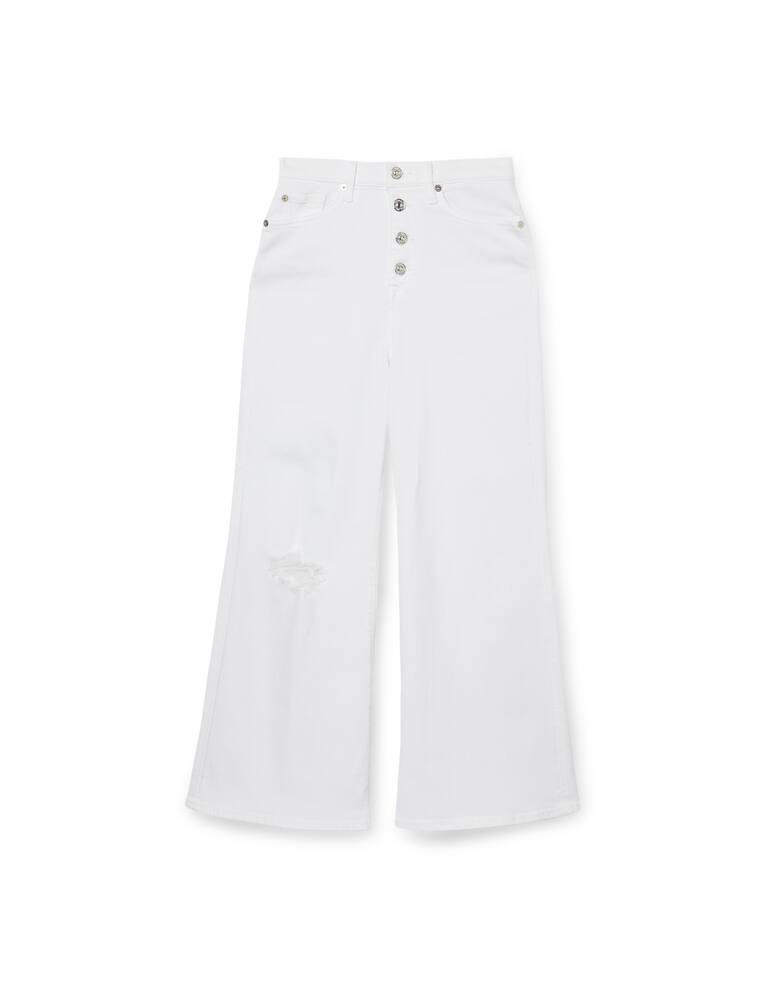 rinascente 7 For All Mankind Jeans a vita alta - bianco