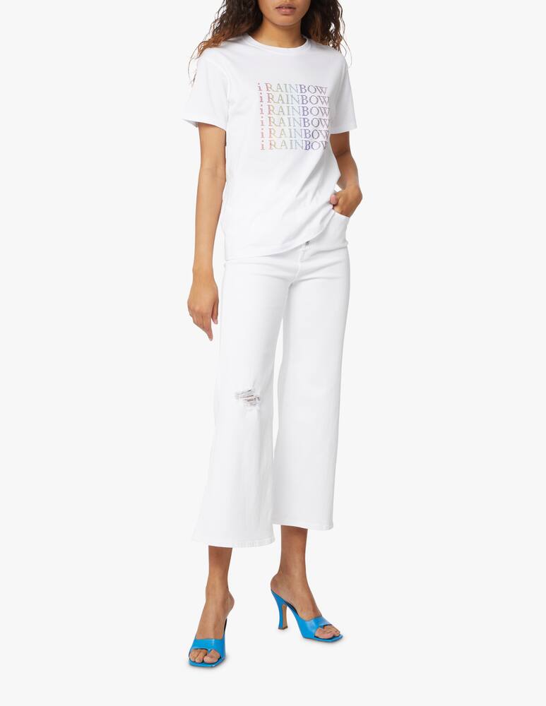 rinascente 7 For All Mankind Jeans a vita alta - bianco