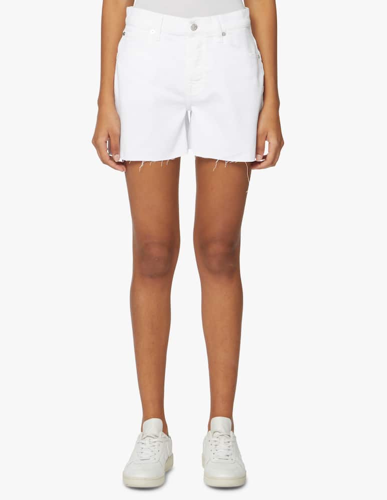 rinascente 7 For All Mankind Billie boyfriend denim shorts - white