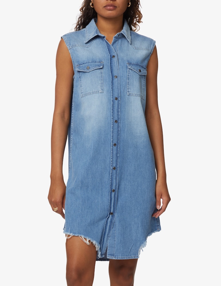 rinascente 7 For All Mankind Sleeveless shirt dress - blue