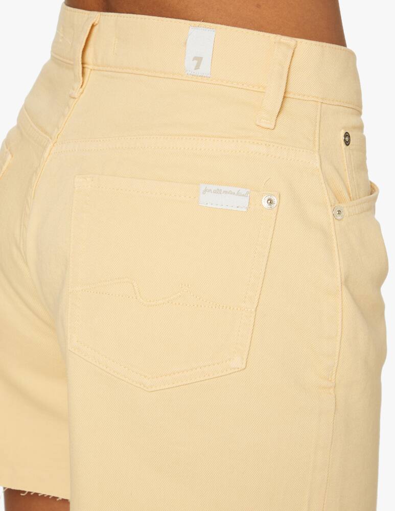 rinascente 7 For All Mankind Pantaloncini di jeans boyfriend Billie - giallo