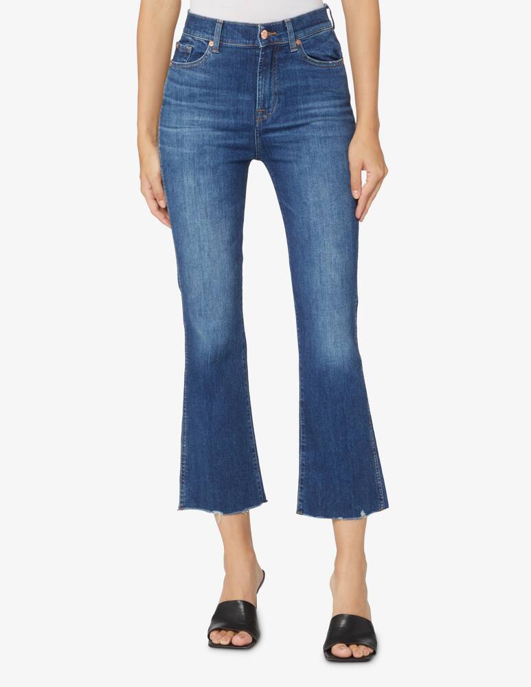 rinascente 7 For All Mankind Jeans a vita alta slim Kick - Blu