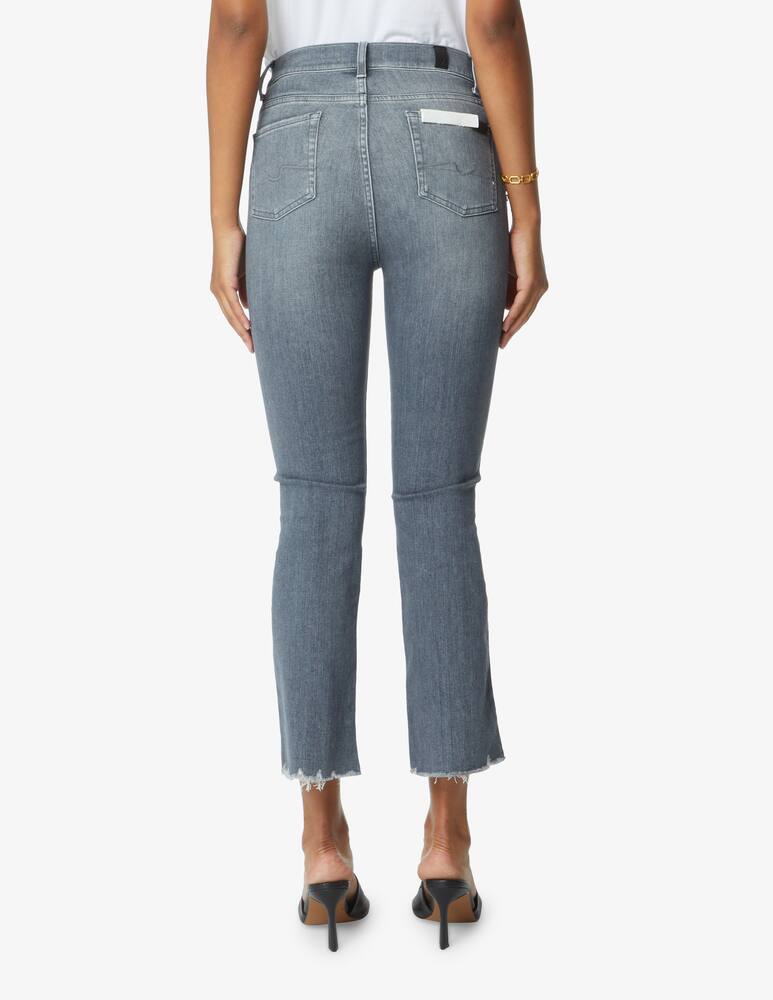 rinascente 7 For All Mankind Jeans a vita alta slim Kick - Grigio