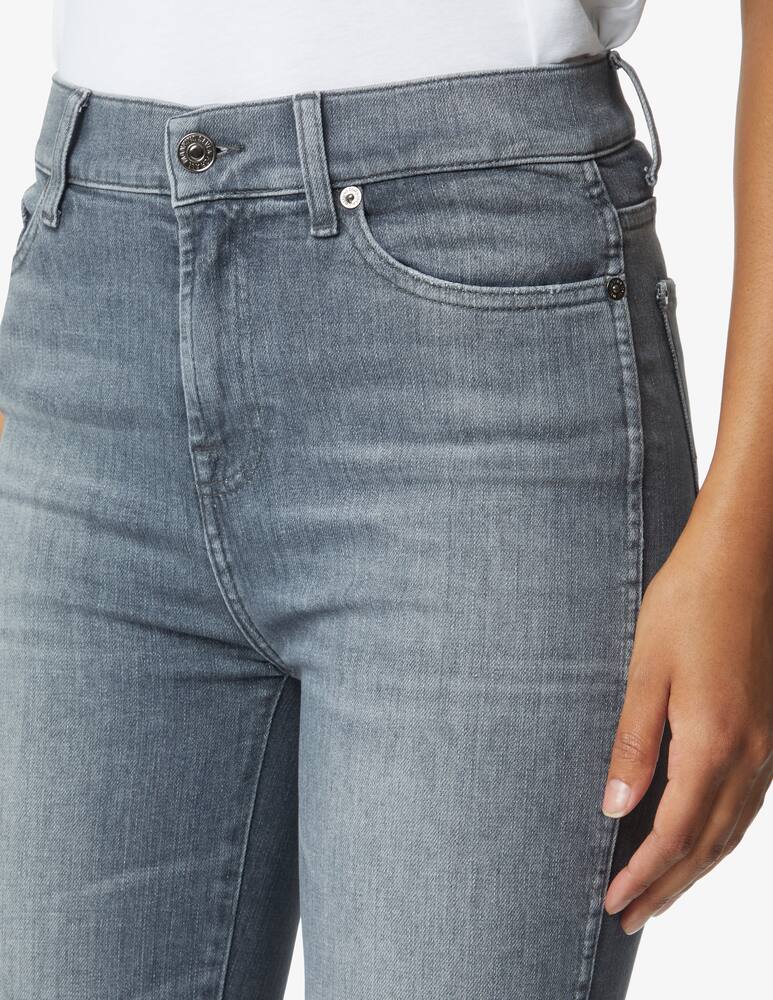 rinascente 7 For All Mankind Jeans a vita alta slim Kick - Grigio