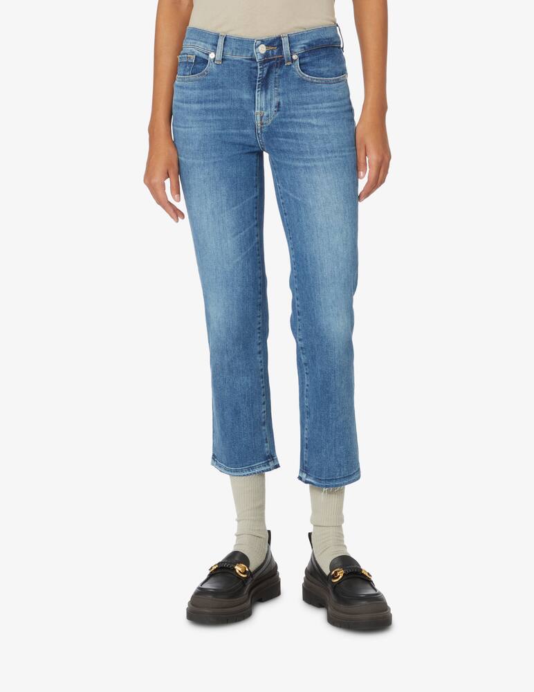 rinascente 7 For All Mankind The straight crop with let down hem - Blue