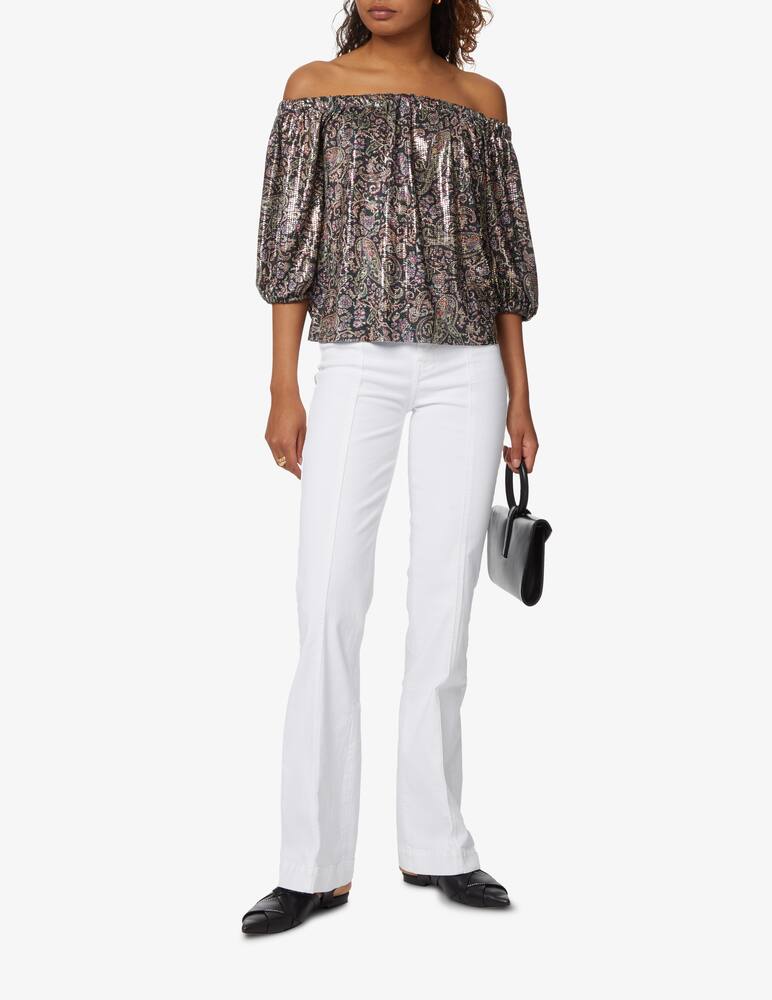 7 For All Mankind Ultra high rise jeans with front seam - white - picture 1 7 For All Mankind Ultra high rise jeans with front seam - white - picture 1