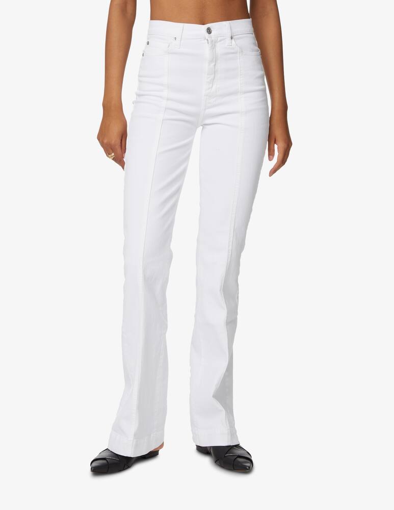 rinascente 7 For All Mankind Jeans a vita ultra alta con cucitura frontale - bianco