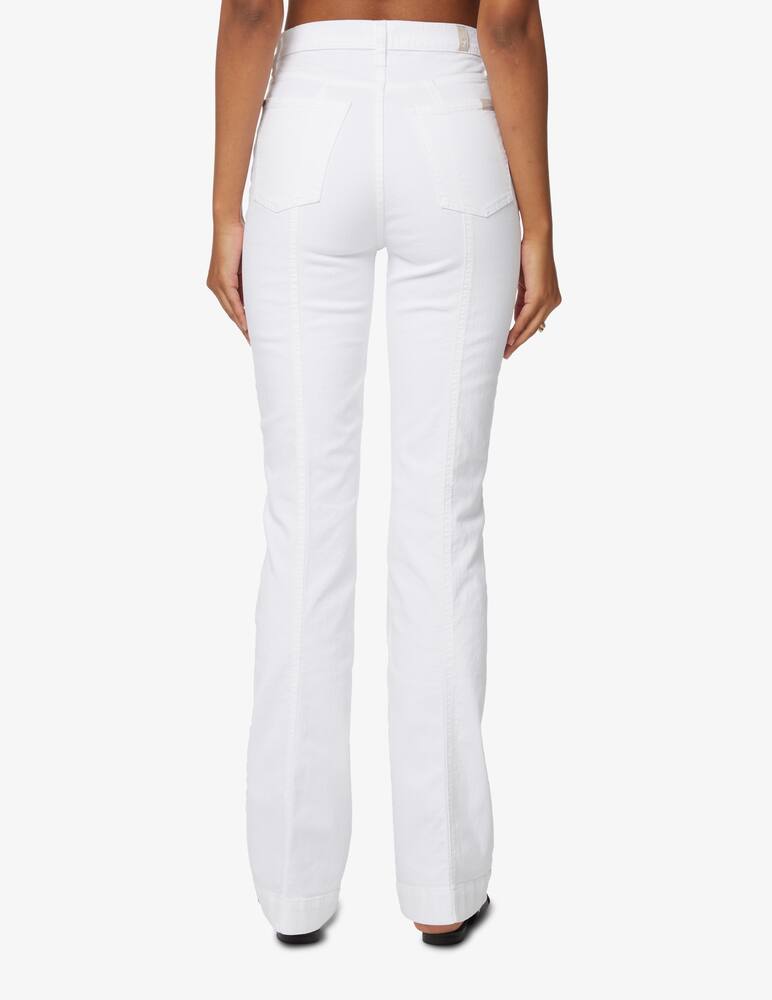 rinascente 7 For All Mankind Jeans a vita ultra alta con cucitura frontale - bianco