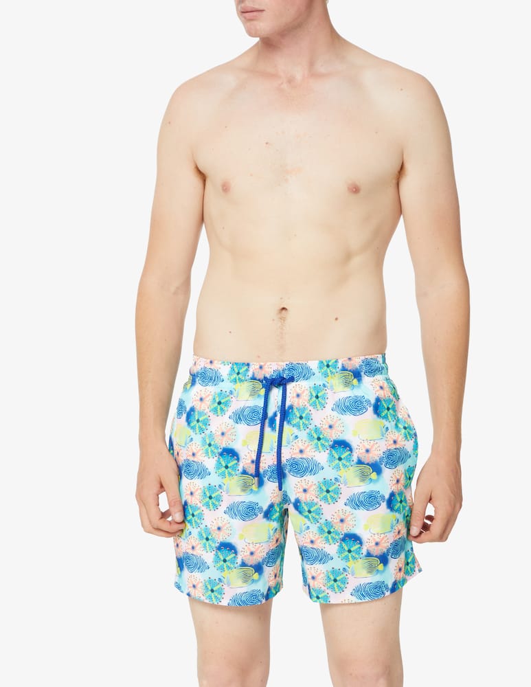 rinascente Vilebrequin Light sea urchin and fish swimshort - Multicolor