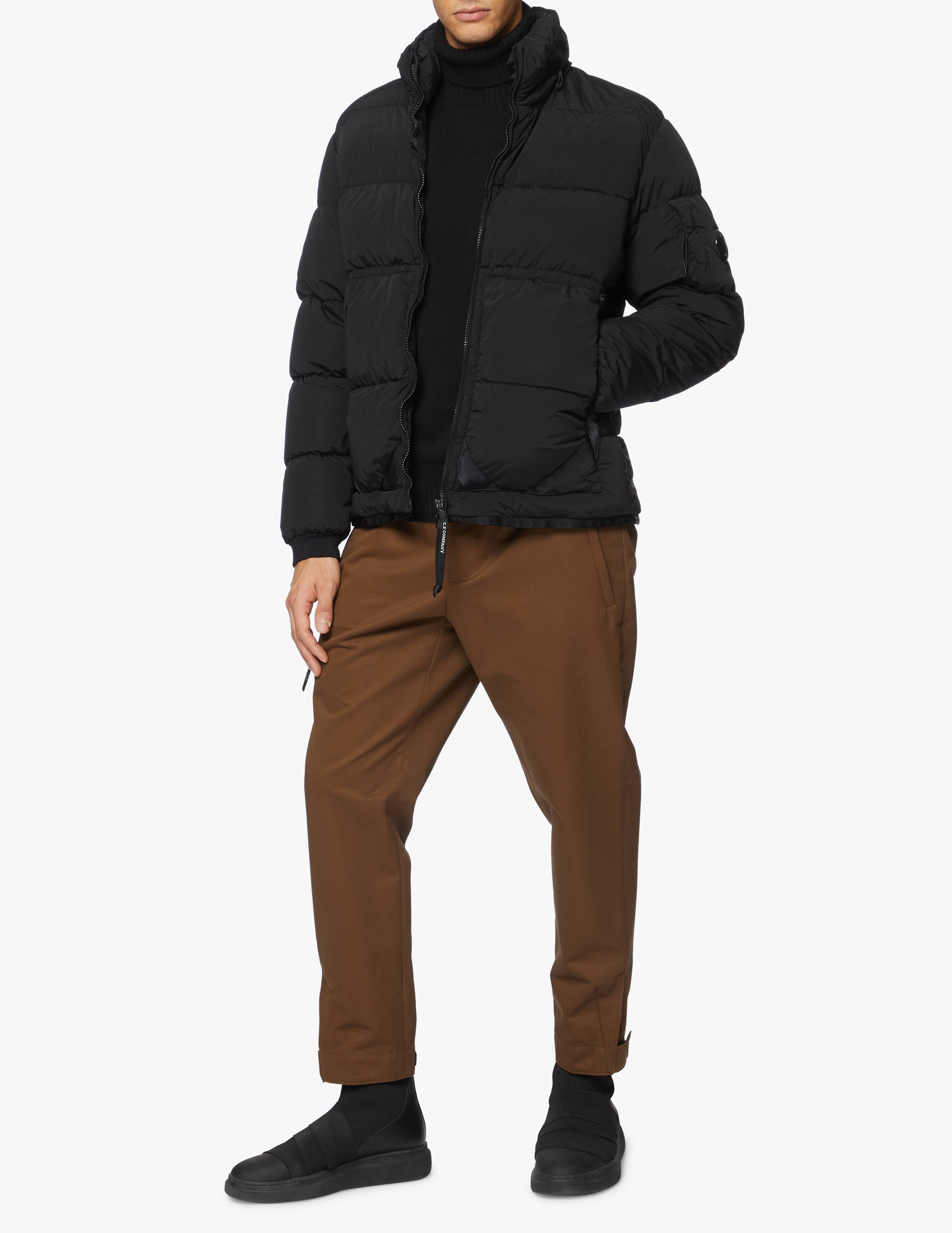 Giacca C.P. Company 003A Shell-R Con Lenti Da Braccio - Uomo, Taglia 4XL, Colore Grigio Pioggia, Esterno In Nylon, Interno In Pile, Con Fodera, Nuova Con Etichette